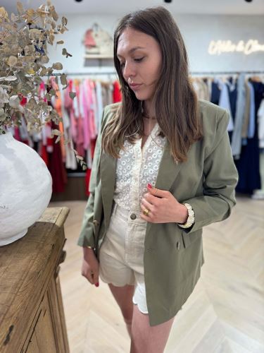 Short beige cotelé