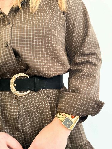 Ceinture élastique boucle dorée