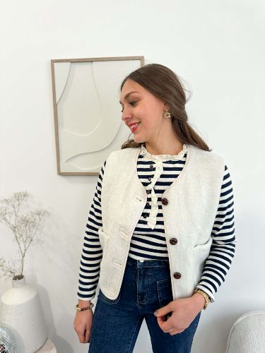 Veste écru réversible