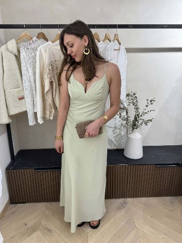 Robe longue soyeuse