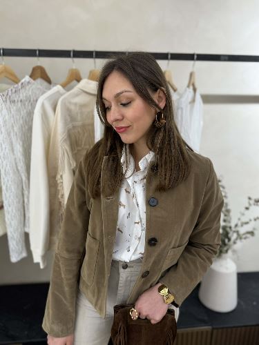 Veste suedine - Taupe