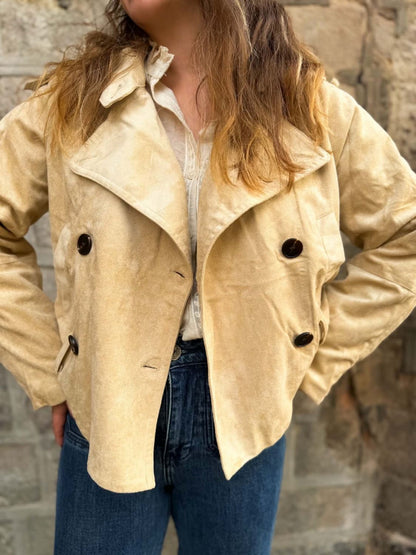 Trench court suedine beige