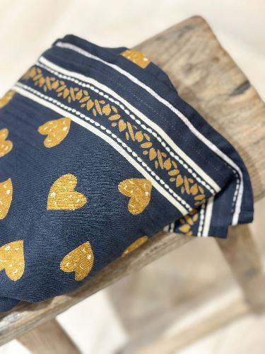 Foulard - Coeur sauvage marine