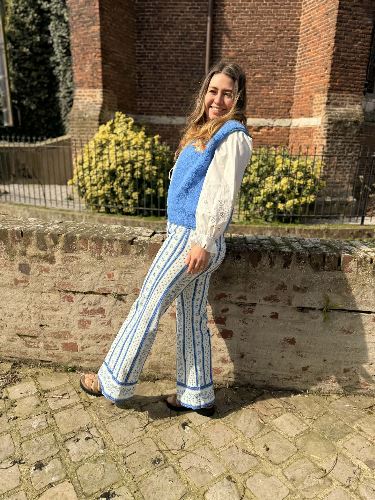 Gilet bouclette - Bleu