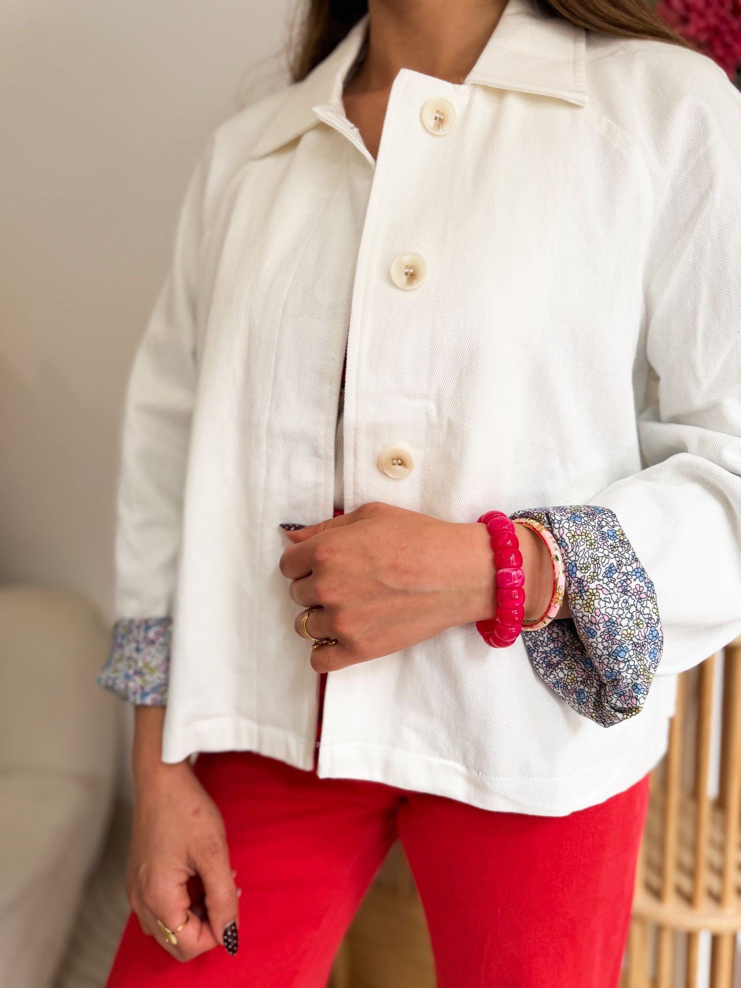 Veste jean blanche