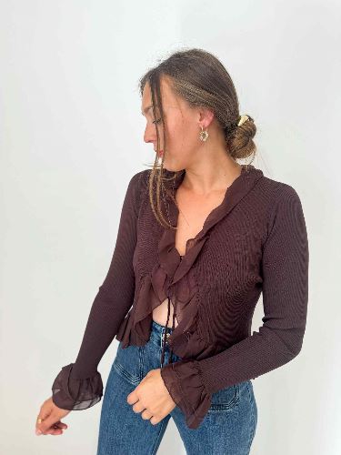 Gilet marron chocolat