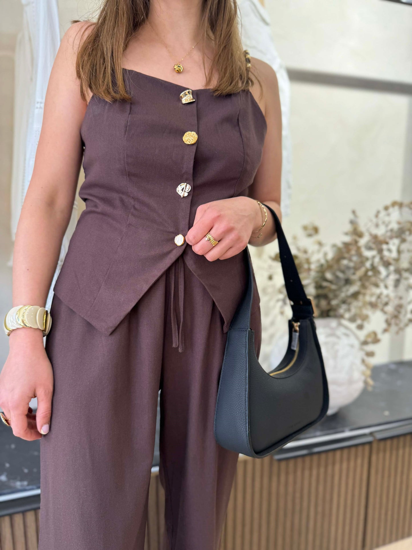 ensemble lin marron