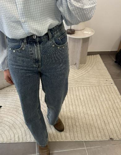 Jean straight à clous