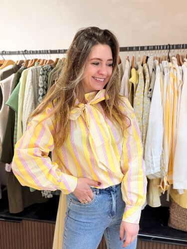 Blouse Joy - Jaune et rose