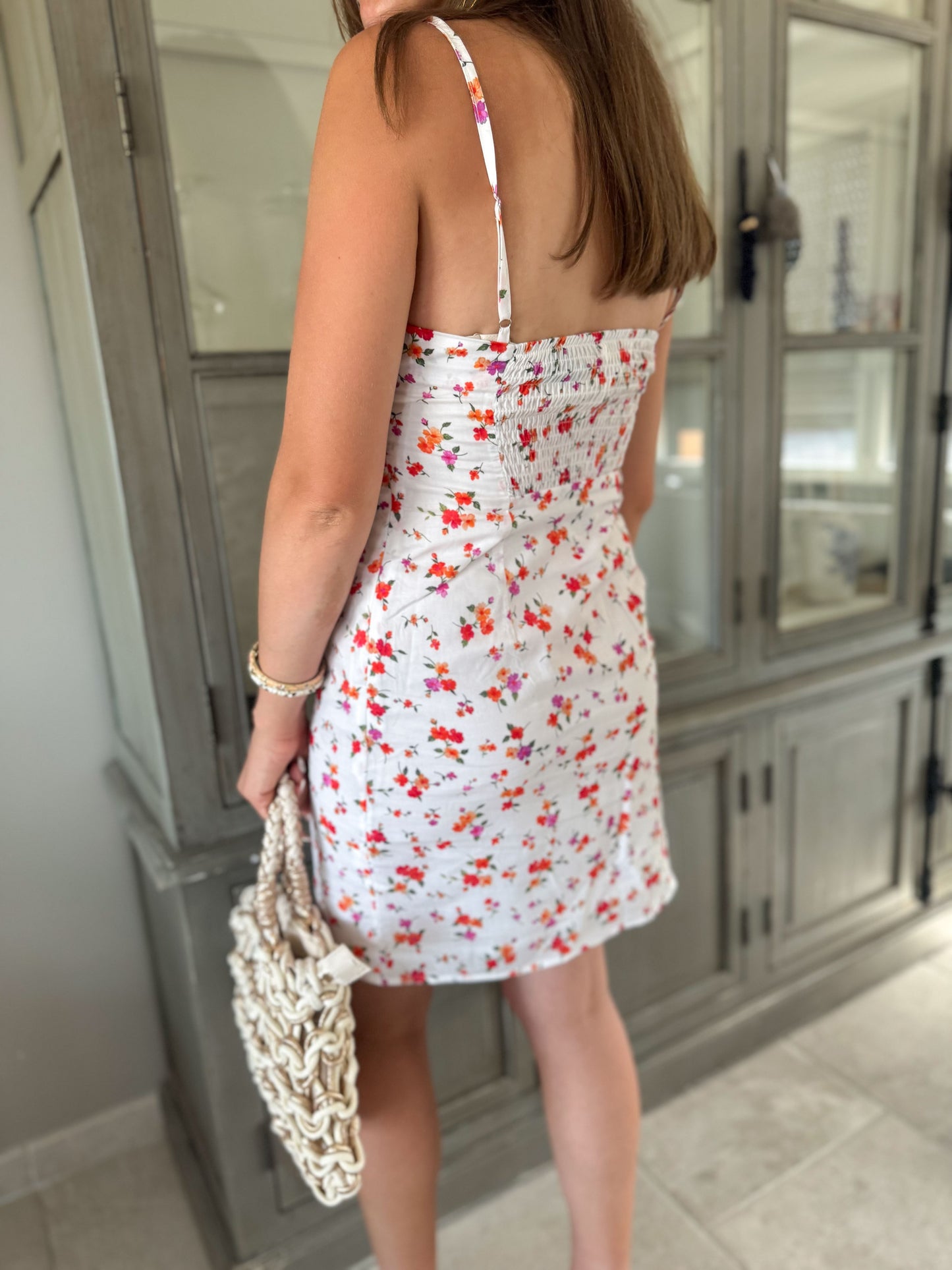 Robe fine bretelle fleurie
