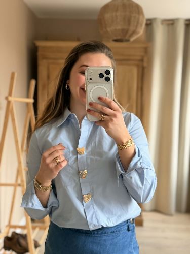 Chemise bleu ciel - Love
