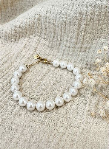 Bracelet de perles blanches
