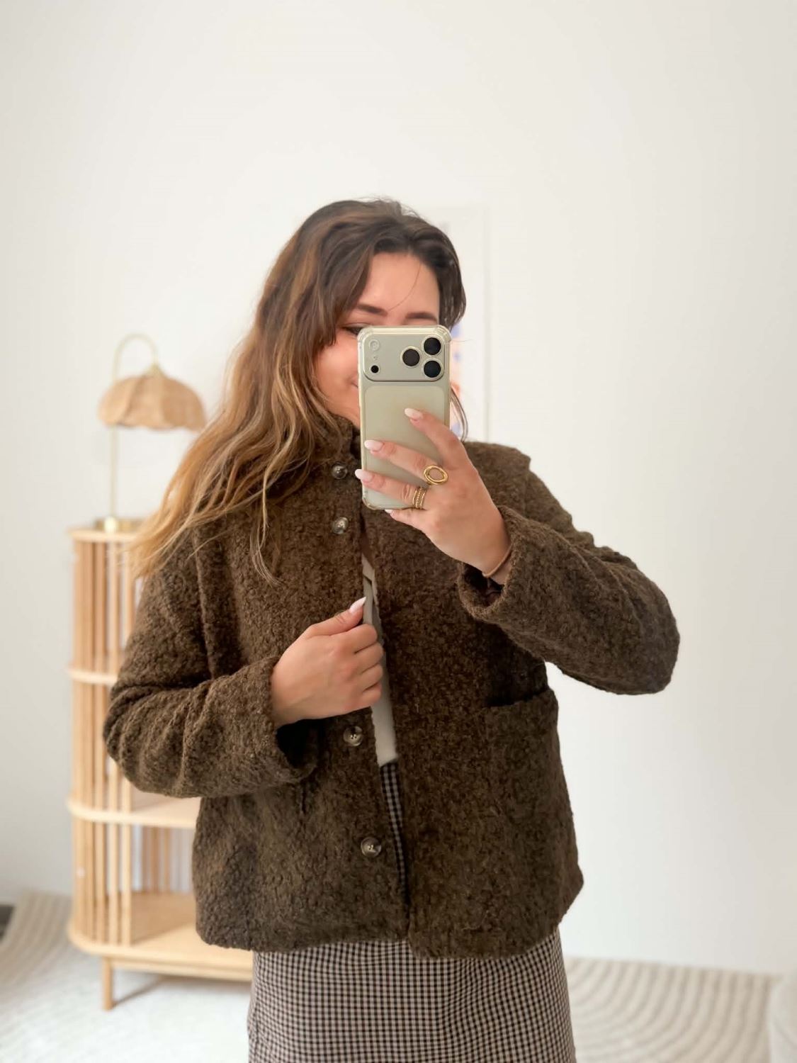 Veste bouclette marron