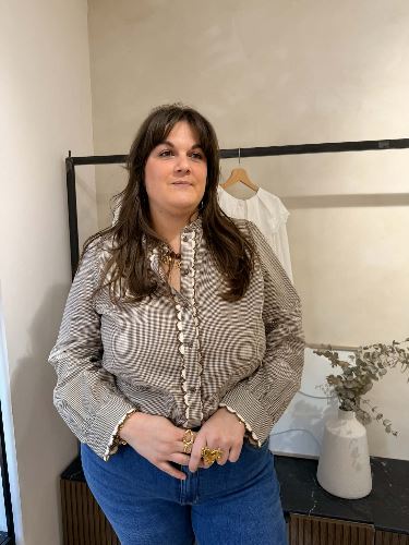 Chemise vichy marron