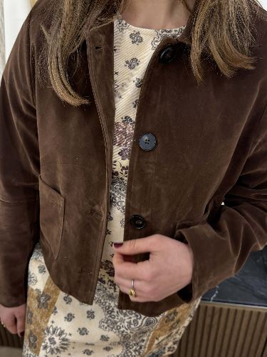 Veste suedine - Chocolat