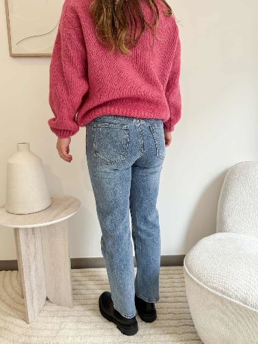 Jean denim brut delavé - Straight