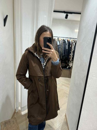 Imperméable marron léopard
