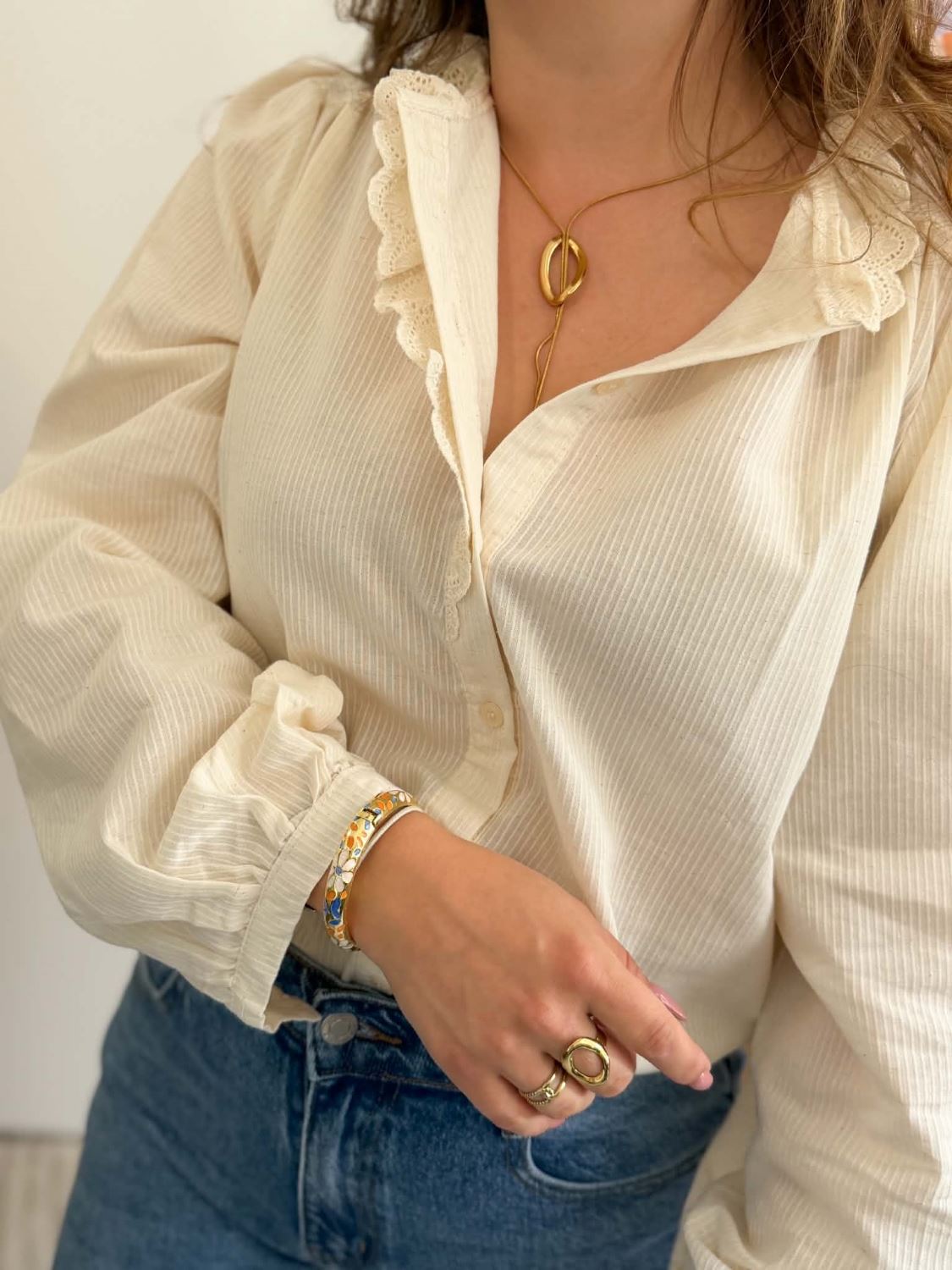 Blouse beige - Lino