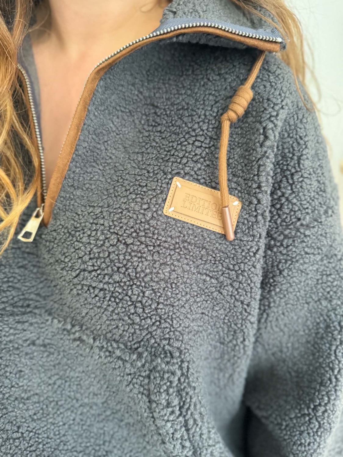 Sweat mouloute gris et camel