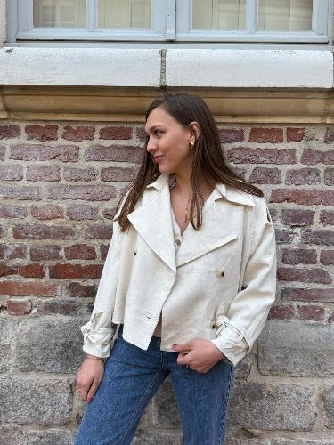 Trench beige lin