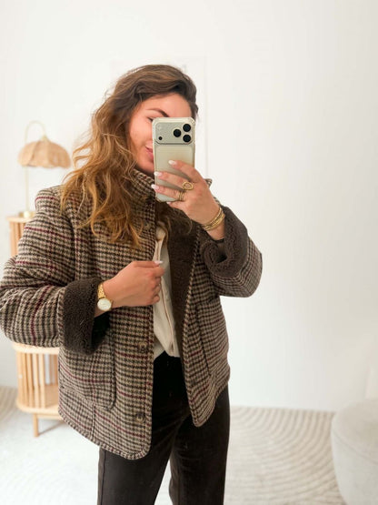 Veste/manteau pied de poule