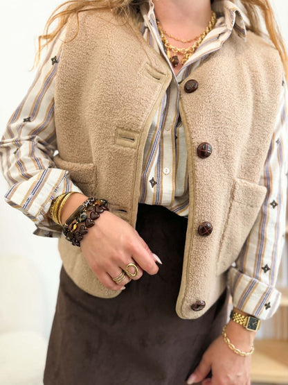 Gilet reversible - Beige
