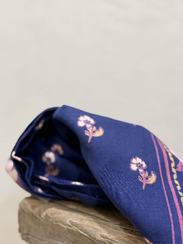 Foulard indien nur violine indigo
