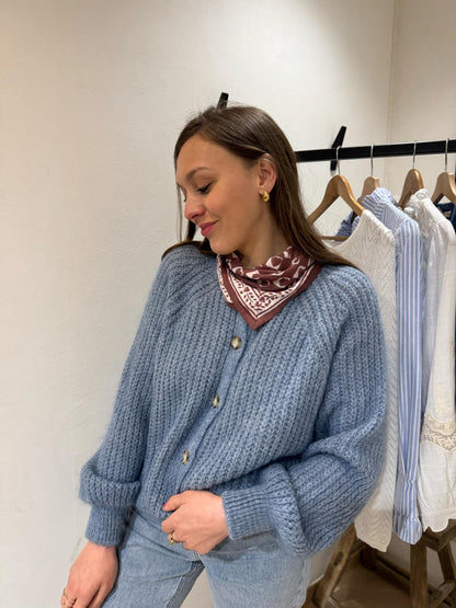 Foulard coeur prune petit