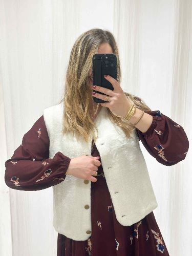 Robe bordeau imprimée