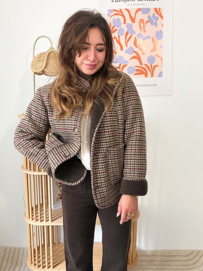 Veste/manteau pied de poule