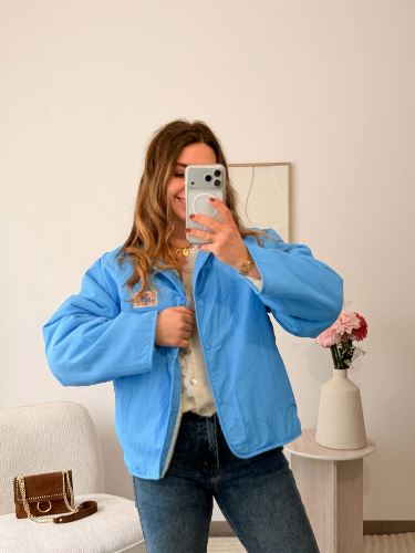 Veste réversible bleu