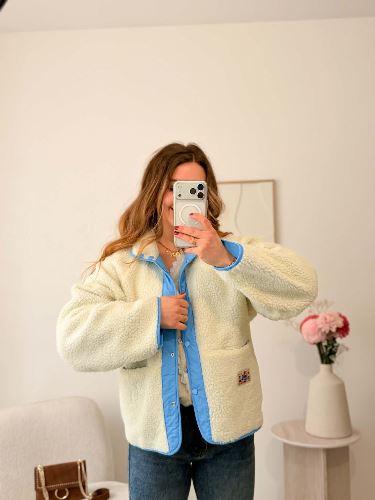 Veste réversible bleu