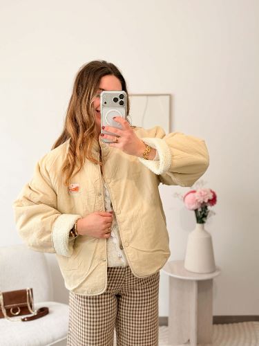 Veste reversible beige