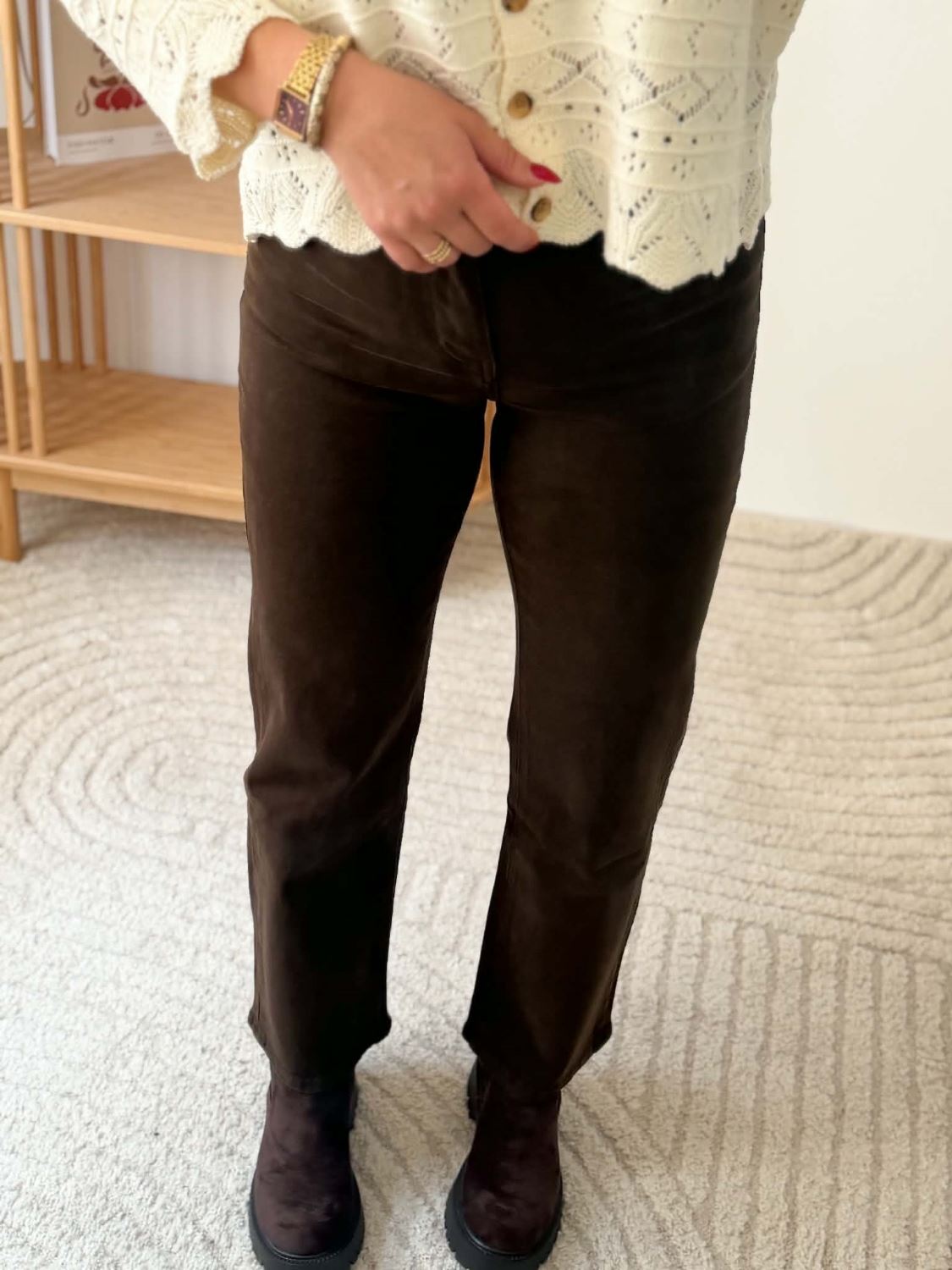 Jean Solange - High waist - Marron