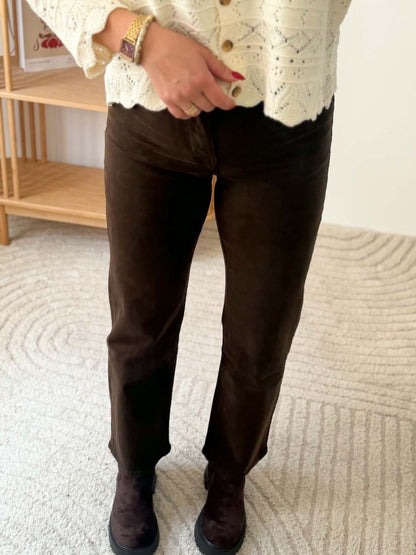 Jean Solange - High waist - Marron