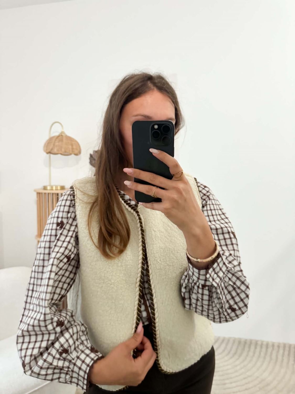 Gilet berger écru