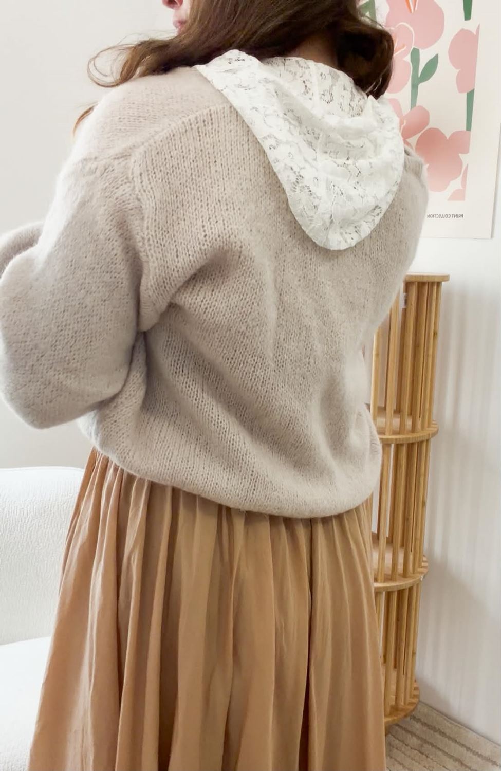 Col capuche dentelle