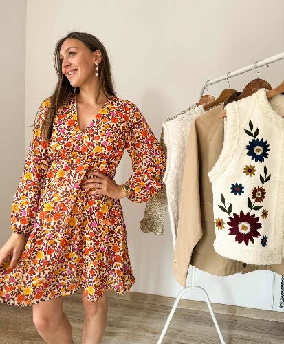 Robe fleurie automne