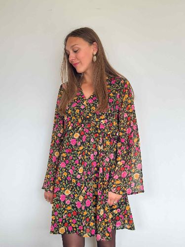 Robe fleurs d automne
