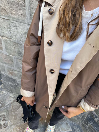 Imper choco beige reversible