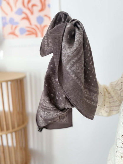Foulard bandana taupe