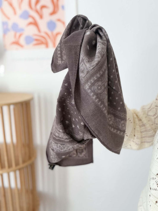 Foulard bandana taupe