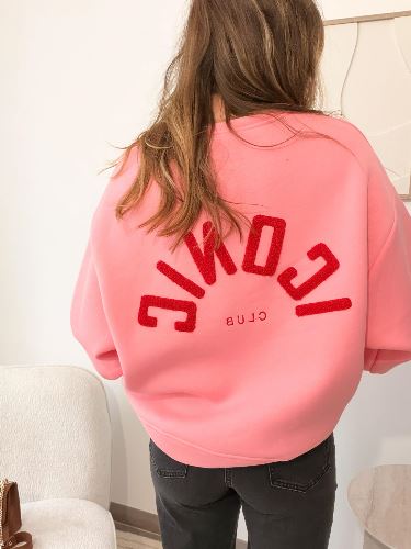 Sweat ICONIC - Rose et rouge