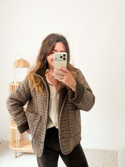 Veste/manteau pied de poule