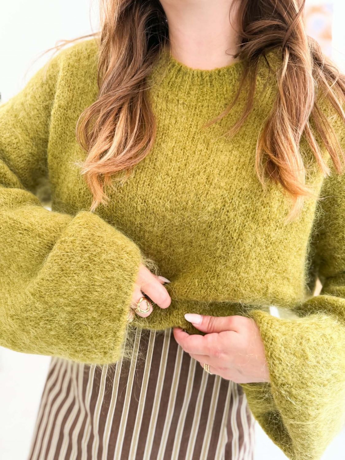 Pull maille - Olive