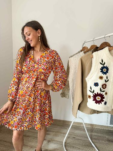 Robe fleurie automne