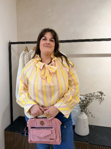 Blouse Joy - Rose et jaune