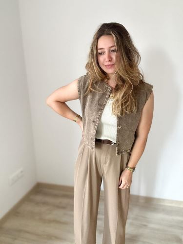 Pantalon habillé fluide - Taupe