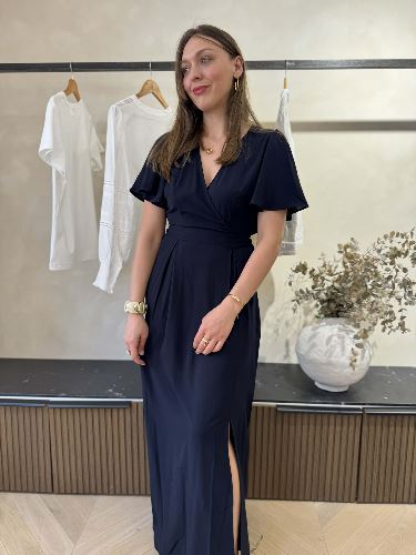 Robe longue bleu marine