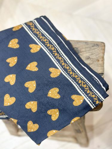 Foulard - Coeur sauvage marine